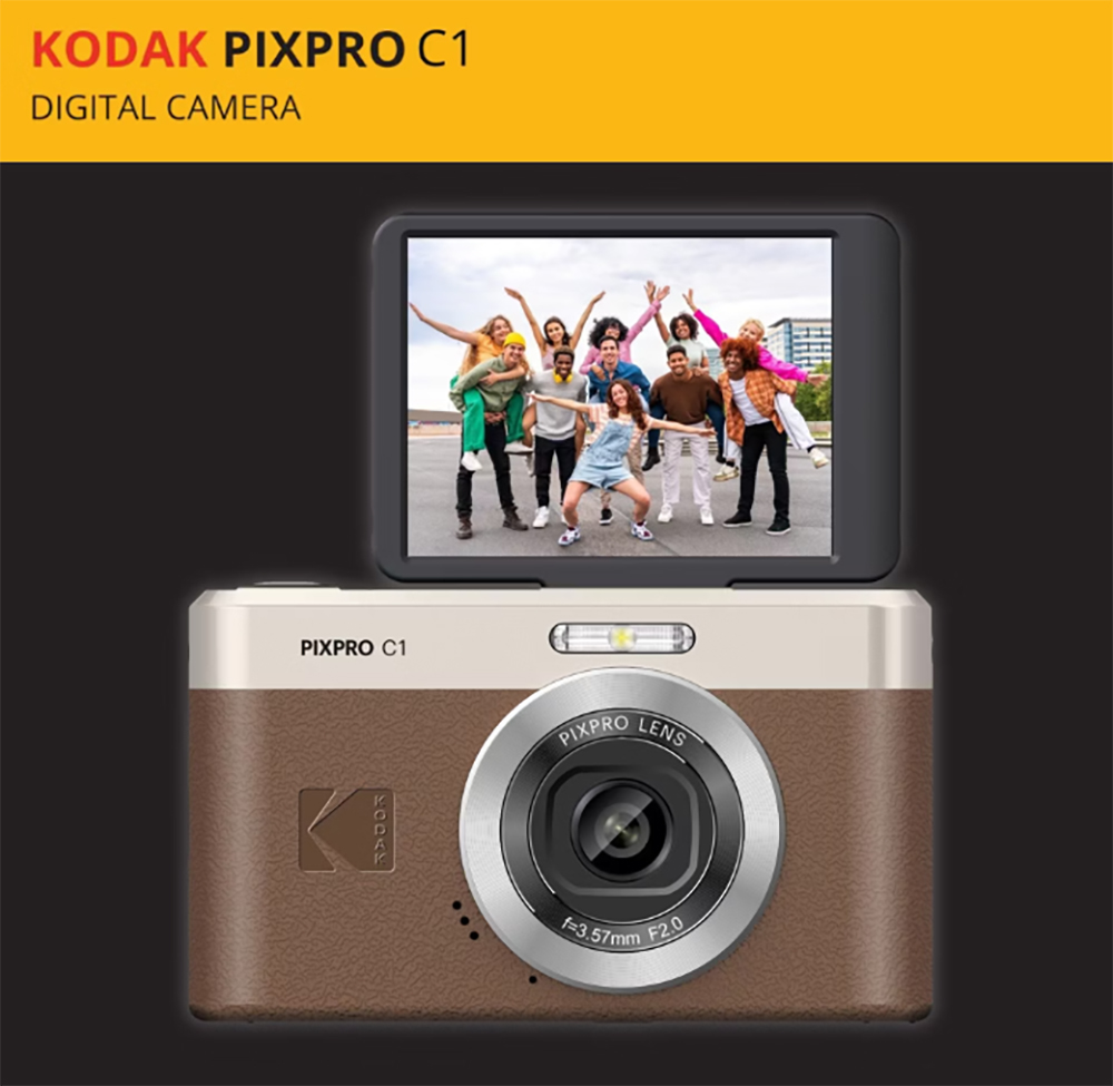 ee0ec7caaf096eb80d2b25ac1f596e20 Kodak PIXPRO C1(摩卡棕,全新公司貨)